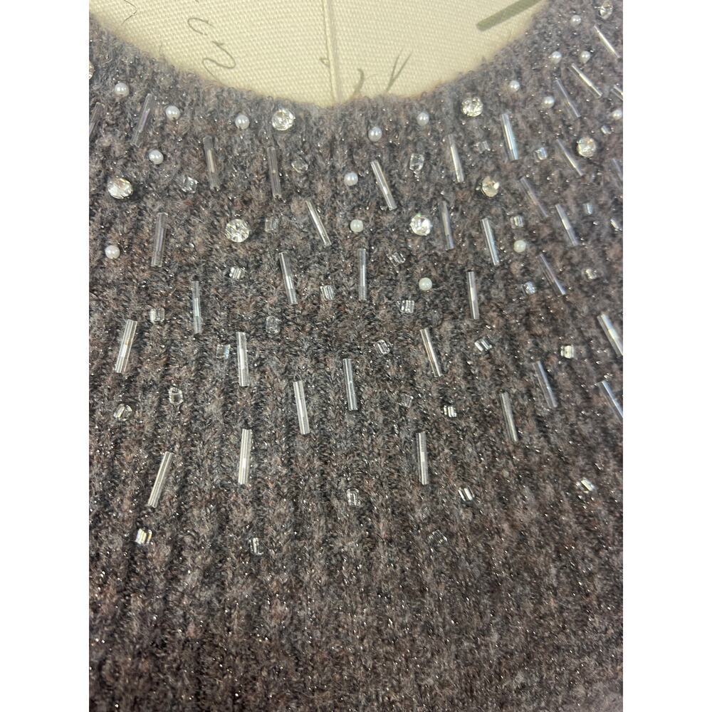 APT 9 Sweater with Bling Neckline - Picture 5 of 5